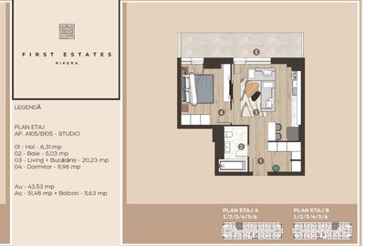 STUDIO DUBLU OFERIT SPRE VANZARE/PIPERA/LOC DE PARCARE SUPRATERAN - 9