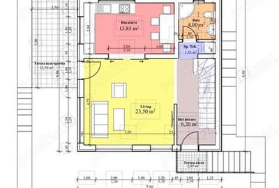 C.A.Rosetti  teren 451mp cu Autorizatie De Constructie pentru vila D+P+E 210mp - 7