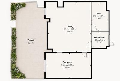 Șoseaua Nordului – Parc Herăstrău | 2 camere, parter | Terasă | Parcare | Lux - 15
