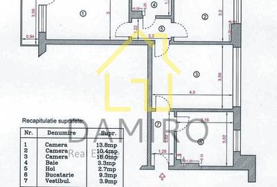 Apartament cu 3 camere semidecomandat în Ștefan cel Mare