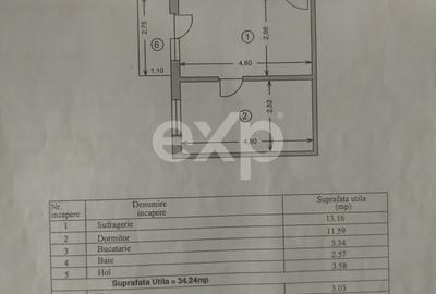 APARTAMENT 2 CAMERE TRIVALE ETAJ 2 - 7