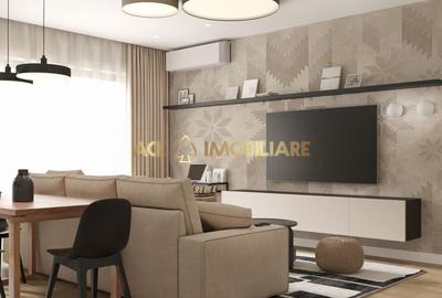 Apartament cu 2 camere semidecomandat, mobilat în Pipera