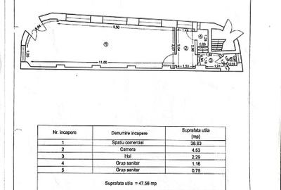 Spatiu comercial parter  amplasat pe colt suprafata constr. 50 mp + 50mp subsol. - 8