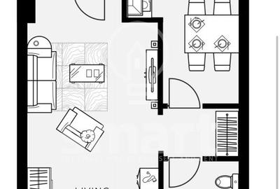 Apartament 1 camera Soporului 1 , finisat, garaj - 8
