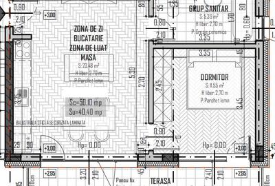 Apartament 2 camere, 40mp, balcon, orientare sudica, Baciu - 4