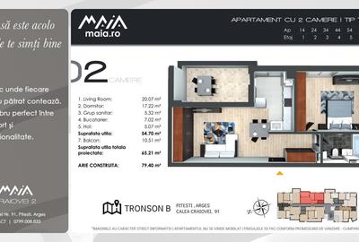 2 Camere Finisaje Premium | Pitesti Calea Craiovei | Constructie Noua - 2