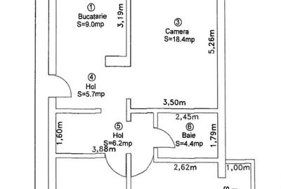 Apartament cu 3 camere decomandat, mobilat în Girocului