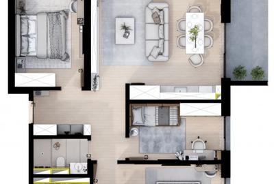 Apartament cu 4 camere nou tip Roma de vanzare, Prima Urbana 3-Oradea - 3