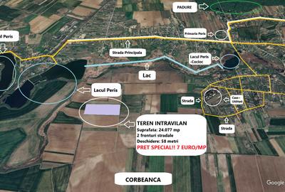 Proprietar - Teren intravilan – Periș - 2 fronturi stradale - Investitie ideala - 1