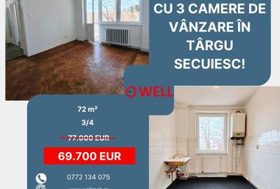 Apartament cu 3 camere de vânzare în Târgu Secuiesc, pe strada Oituz! - 1