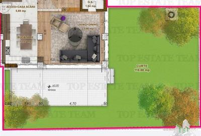 Apartament 3 camere, Duplex P+1 si curte proprie de 110 mp, bloc boutique, finis - 20
