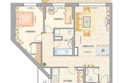 Stefan cel Mare - apartament chirie 3 camere - mobilat complet - 22