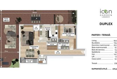 Duplex cu 6 camere + grădină de 320 mp + terasă de 238 mp - 7