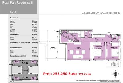 3 camere Rotar Park Residence-2-10min Metrou..... - 5