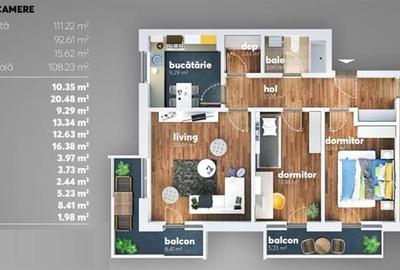 Apartament 4 camere + 2 locuri de parcare Grand Kristal - 10