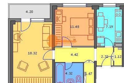 Apartament cu 2 camere decomandat în Turda