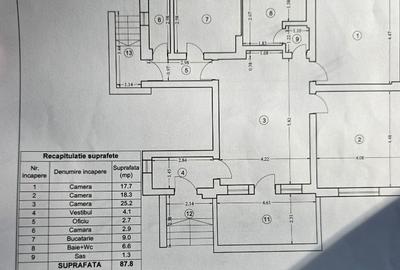 Apartament 3 camere parter in vila plus garsoniera demisol si curte. - 9