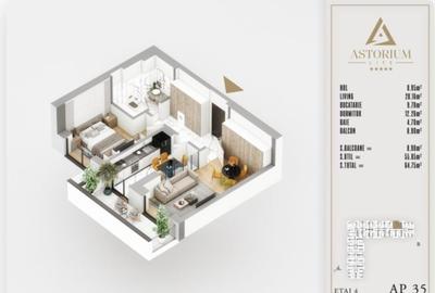 APARTAMENT 2 CAMERE-ASTORIUM LIFE-COMISION 0! - 5