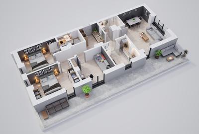 Apartament 4 camere, spațios, ansamblu verde, parcari subterane, boxe depozitare - 12