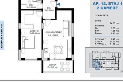 AP. 2CAM. TIP STUDIO-SPATIOS 55MP/ IDEAL LOCUINTA SAU INVESTITIE!