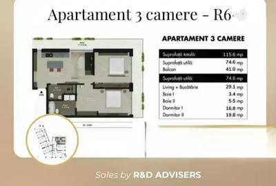 Unirii 3 camere premium sut 115,60 mp  | Finisaje top + smart home - 13