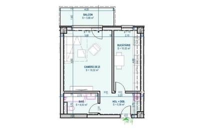 Palas, Apartament 1 camera, decomandat, 44 mp - 6