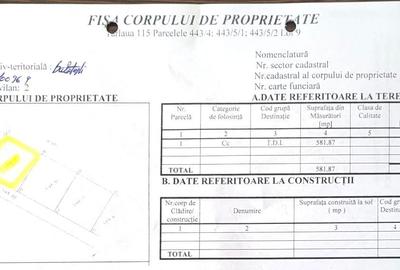 Teren Corbeanca -Balotesti suprafata 581 mp (24x24,5) - 3