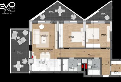 AP. 3 CAMERE | 3 TERASE | 115 MP | SHOPPING CITY SIBIU | Evolution Apartments - 4