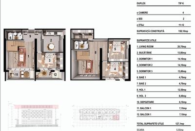 Penthouse premium | 4 Camere | 127mp | Complex cu Piscina | Splaiul Unirii - 5