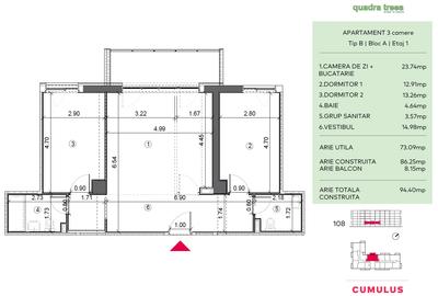 Apartament 3 camere spațios, zona Drumul Taberei / DIRECT DEZVOLTATOR - 2