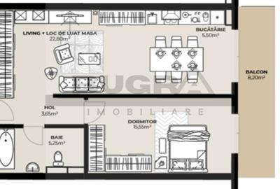 Apartament cu 2 camere semidecomandat în Bulgaria