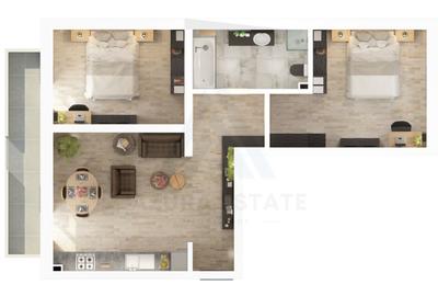 Apartament 3 camere 61 mp utili balcon 7.8 mp si parcare pe Dna Stanca - 9