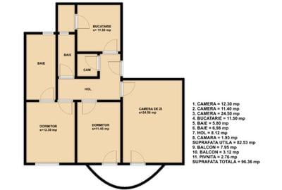 Inchiriere apartament 3 camere ASE Bucuresti - Dorobanti - Piata Romana - 10