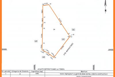 Teren intravilan 640 mp, D = 22,5 m, zona centrala - str. Manastirii - 1