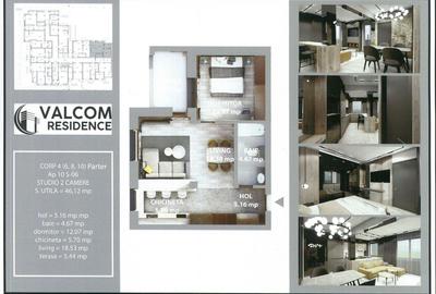 Valcom Residence Bartolomeu, Studio 2 camere, terasa 5.44 mp, Comision 0% - 5