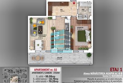 Apartament cu 2 camere decomandat în Nicolae Grigorescu