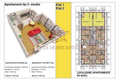 Apartamente tip studio cu incalzire in pardoseala | 1 loc de parcare - 6