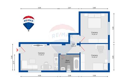 Apartament 3 camere, Dealuri, Doja, Spital Județean, Vânzare - 8