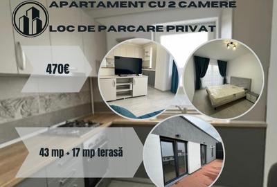 Apartament cu 2 camere semidecomandat, mobilat în Avantgarden