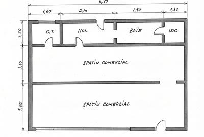 Spatiu comercial, 75 mp, vitrina, vad pietonal, strada Semaforului - 1