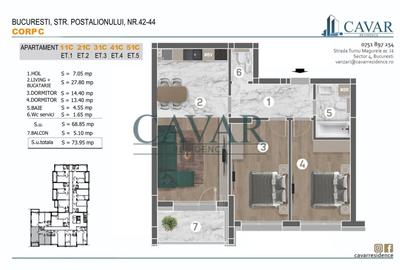 3 Camere 73 mp Proiect Nou Discount 2000 Euro - 14