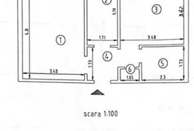 Apartament 2 camere, etaj 1/10, zona Podu Ros - 2