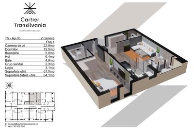 TRANSILVANIA RESIDENCE APARTAMENT 2 CAMERE FATADA VENTILATA - 14