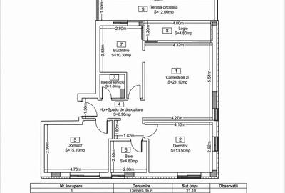 Apartament 3 camere, 74 mp, parcare subterana, cart Andrei Muresanu - 9