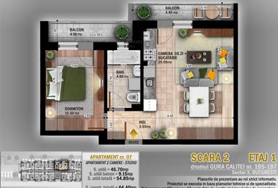 Apartament cu 2 camere semidecomandat în Theodor Pallady