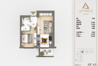 Studio Premium în Ansamblu Rezidențial Nou | Finisaje de Lux | Comision 0% - 2