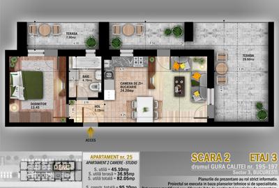 Apartament cu 2 camere în Theodor Pallady