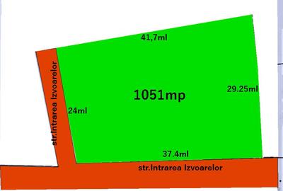 Teren intravilan 1051mp ,zona strict rezidentiala ,asfalt,utilitati!