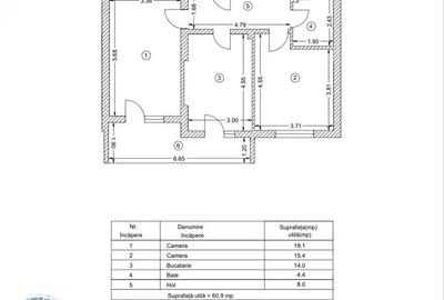 Apartament 2 camere 61mp utili / incalzire pardoseala / Metrou N.Teclu - 2