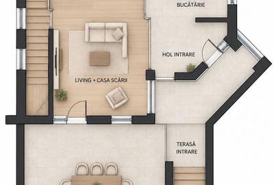 Casa individuala 4 camere, 3 bai, S+P+ET,  garaj, terasa - 38